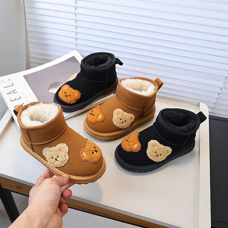 Kids Snow Boots Cute Bear Children's Winter Boots for Girl Thickened Plush Cartoon Fashion Toddles Outdoor Ankle Cotton Boots
Kids Snow Boots Cute Bear Children's Winter Boots for Girl Thickened Plush Cartoon Fashion Toddles Outdoor Ankle Cotton Boots