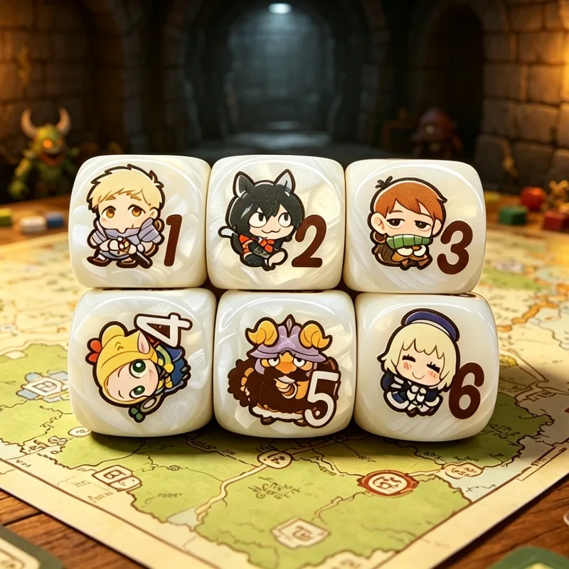 Anime Delicious in Dungeon Theme 20mm Resin Multi-sided Dice Token Indicator Laios Touden Marcille Donato Fan Dice Counter Toy
Anime Delicious in Dungeon Theme 20mm Resin Multi-sided Dice Token Indicator Laios Touden Marcille Donato Fan Dice Counter Toy