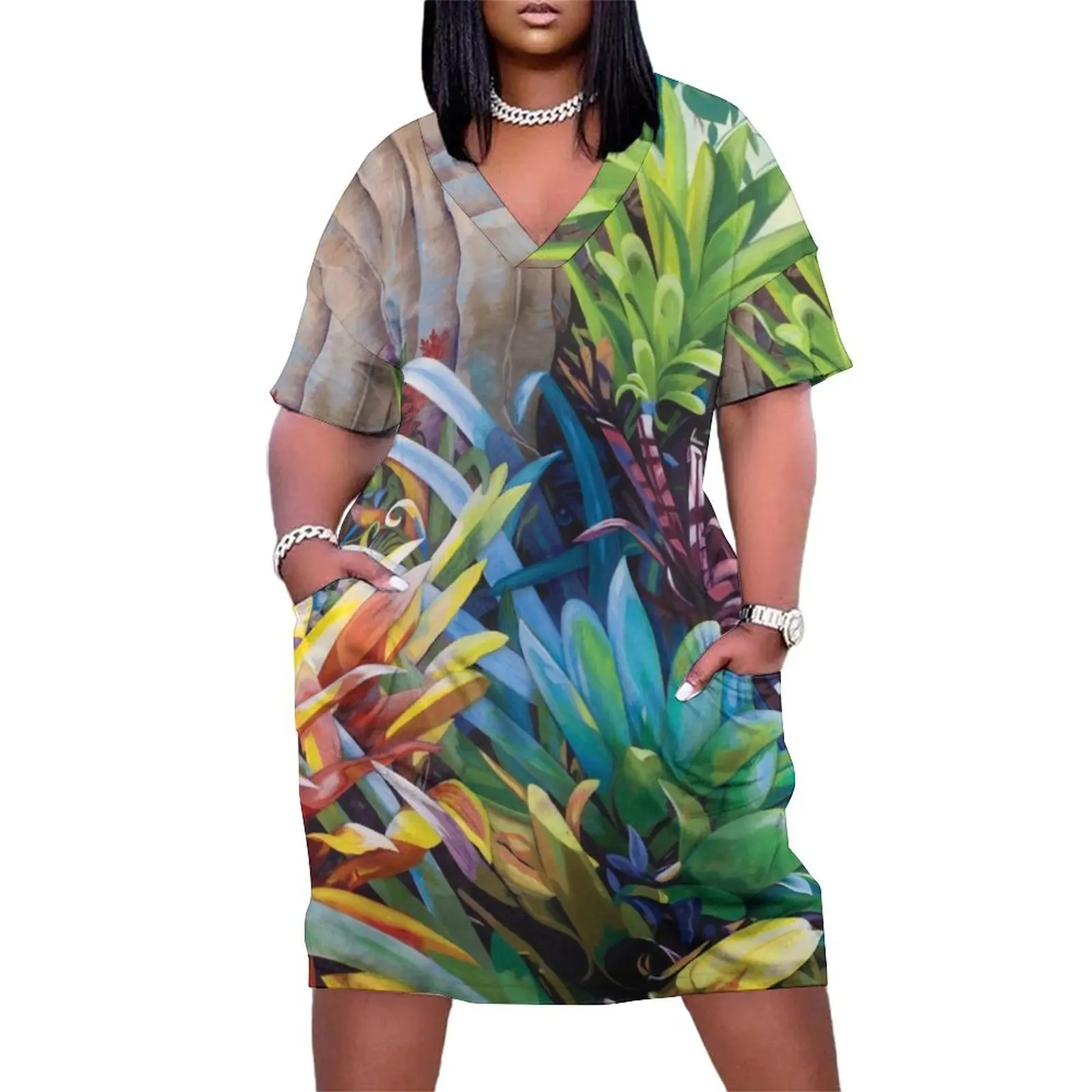 Bromeliad Oasis Diptych Loose Pocket Dress wedding dresses for parties women's dresses luxury sexy short dresses daring
Bromeliad Oasis Diptych Loose Pocket Dress wedding dresses for parties women's dresses luxury sexy short dresses daring