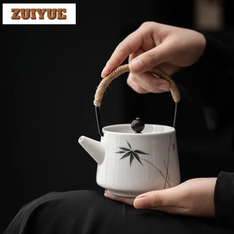 240ml Pure Hand-painted Bamboo Japanese Lifting Beam Teapot Pot Household Tea Soaking Kettle with Infuser Teaware Ornaments Gift
240ml Pure Hand-painted Bamboo Japanese Lifting Beam Teapot Pot Household Tea Soaking Kettle with Infuser Teaware Ornaments Gift