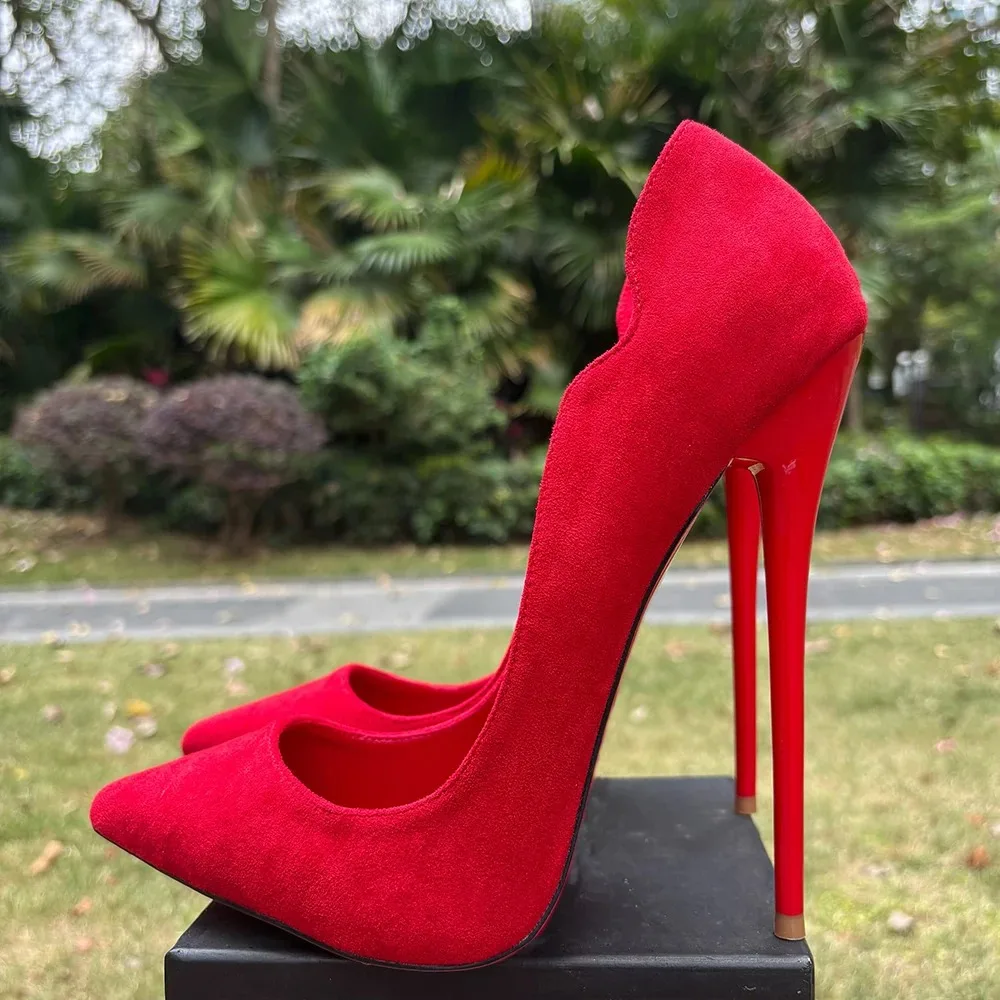 Factory Customize All Red V Cut 16cm Ultra High Heels 2026 Woman Pumps Curl Cut SEXY Photograph Suede Pointed toe Dancing Shoes
Factory Customize All Red V Cut 16cm Ultra High Heels 2026 Woman Pumps Curl Cut SEXY Photograph Suede Pointed toe Dancing Shoes