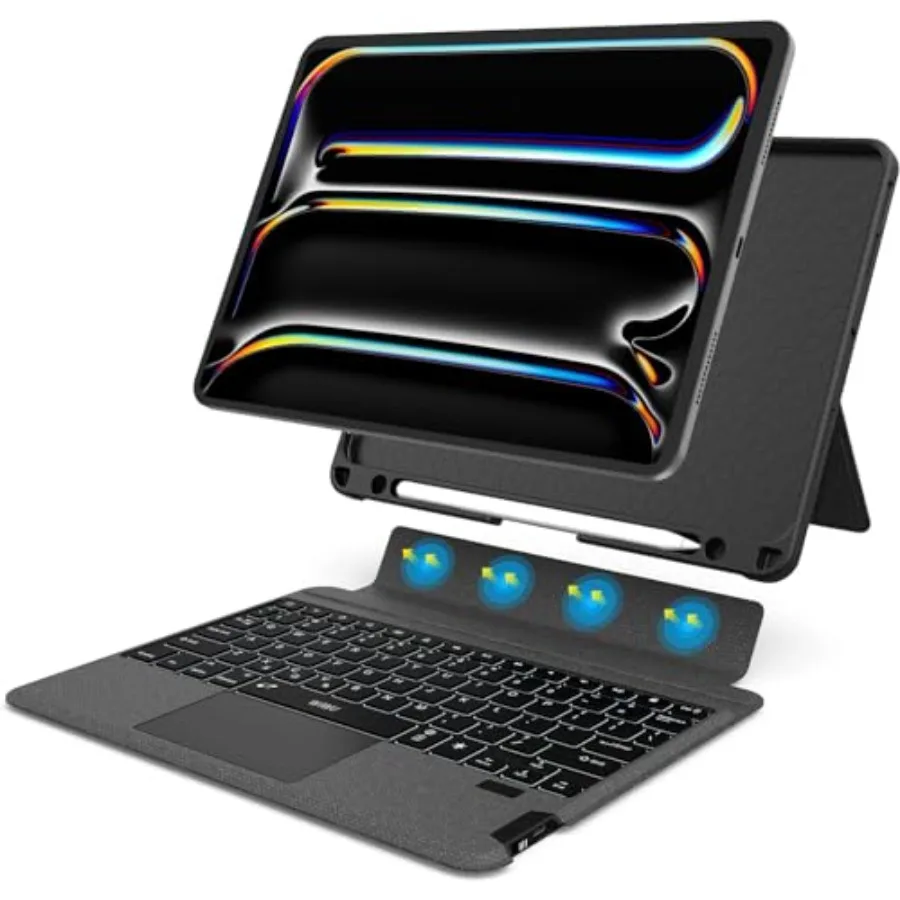iPad 9th/8th/7th Generation Case with Keyboard Detachable Case with Vertical Support for Air 3rd 10.5 inch Trackpad 7 Color Bac
iPad 9th/8th/7th Generation Case with Keyboard Detachable Case with Vertical Support for Air 3rd 10.5 inch Trackpad 7 Color Bac