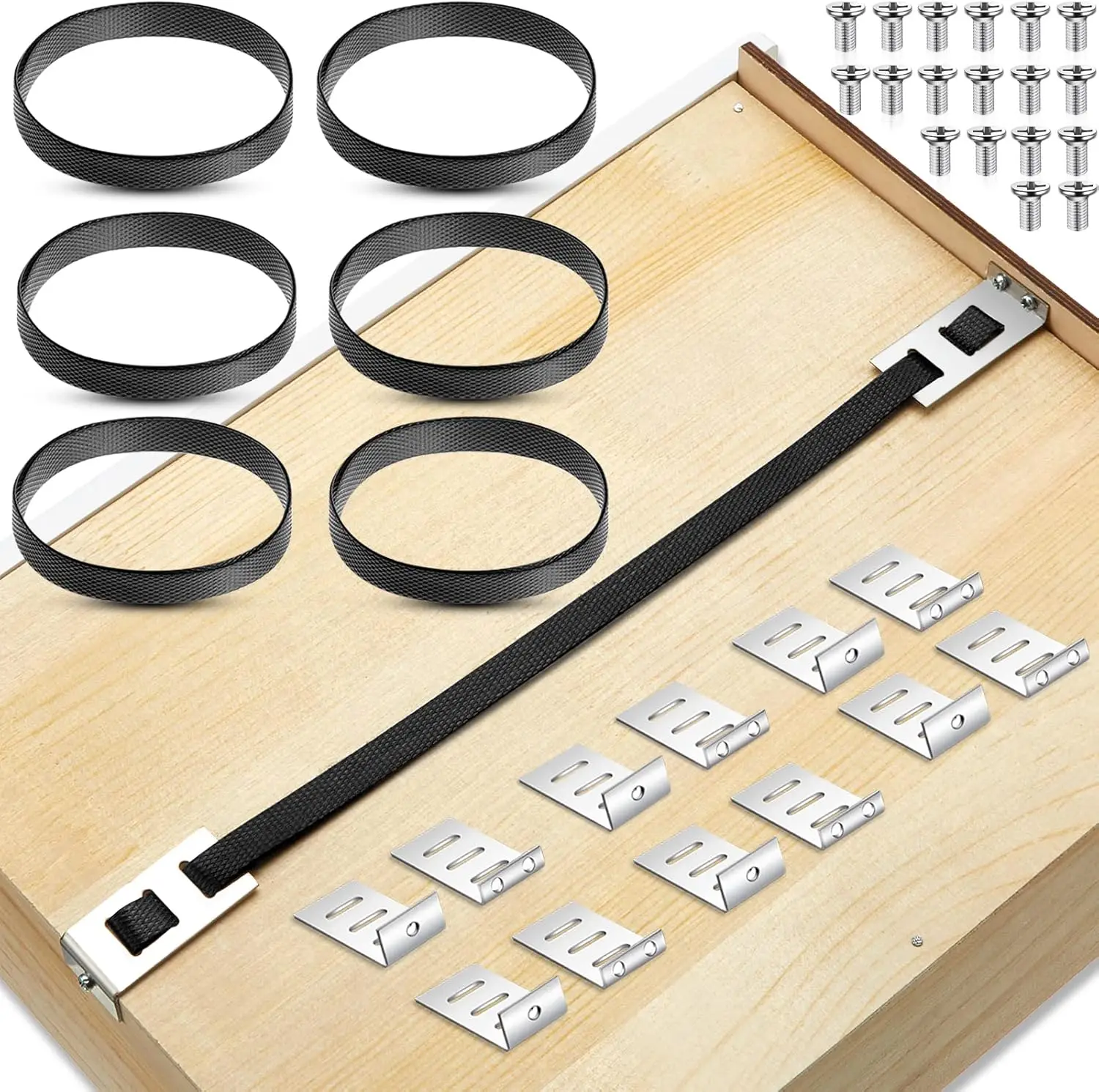 Drawer Repair Kit 6 Sets - Support Brackets with Screws for Fixing Sagging Wood Drawers, Furniture Hardware Accessories
Drawer Repair Kit 6 Sets - Support Brackets with Screws for Fixing Sagging Wood Drawers, Furniture Hardware Accessories