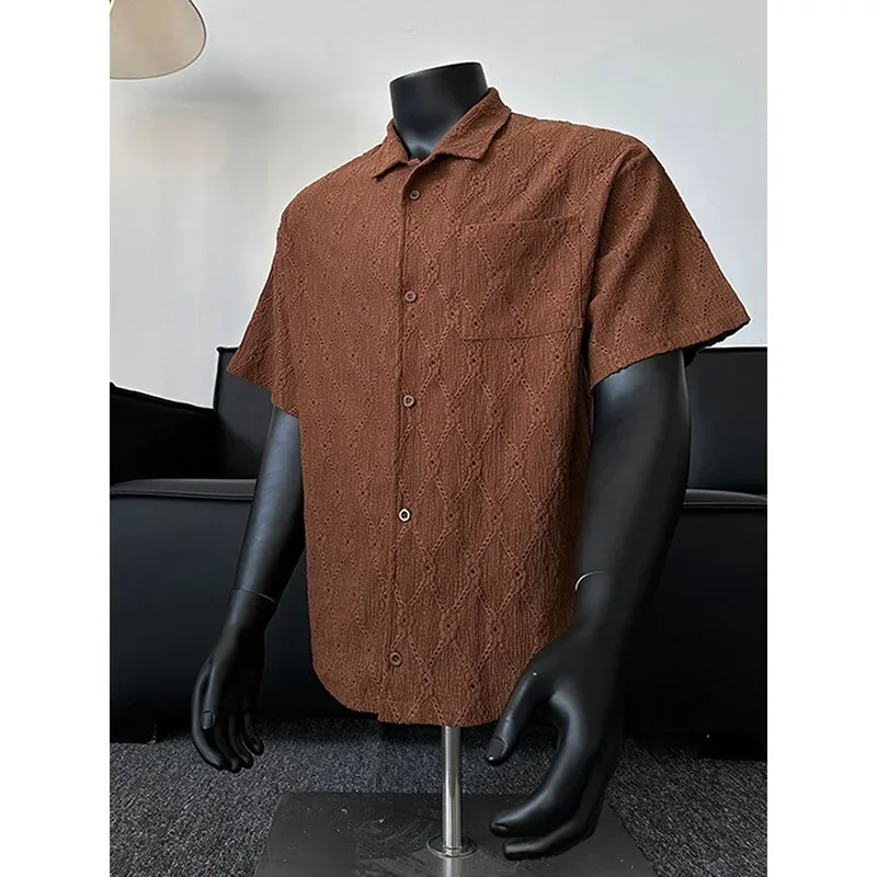 Short-sleeved Shirt Cleanfit Summer High-end Old-fashioned Shirt Men's Half-sleeved Top Y2k Dress Old Money Style Tiki T-shirt
Short-sleeved Shirt Cleanfit Summer High-end Old-fashioned Shirt Men's Half-sleeved Top Y2k Dress Old Money Style Tiki T-shirt