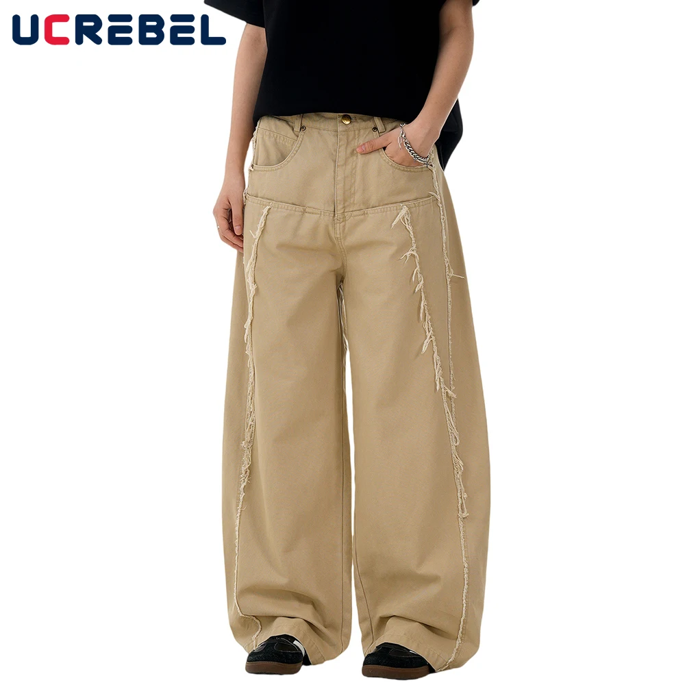 Raw Edge Spliced Cargo Pants Mens Retro High Street Loose Straight Loose Wide Leg Trousers Men
Raw Edge Spliced Cargo Pants Mens Retro High Street Loose Straight Loose Wide Leg Trousers Men