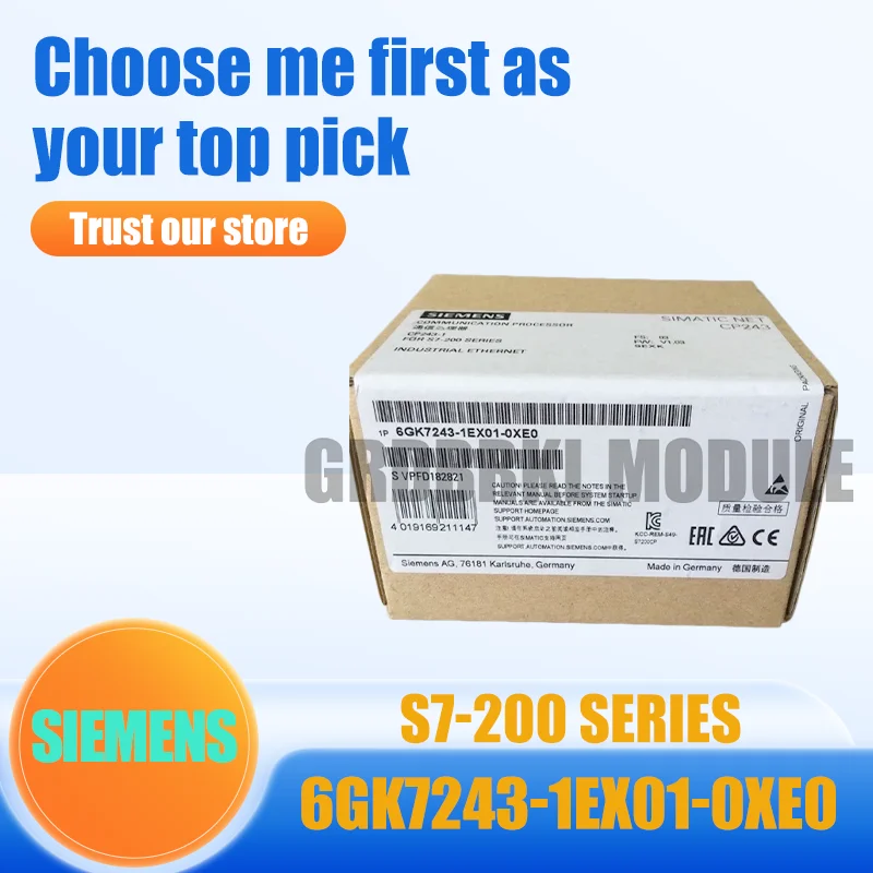 New Original SIEMENS 6GK7243-1EX01-0XE0 CP 243-1 Communication Processor
New Original SIEMENS 6GK7243-1EX01-0XE0 CP 243-1 Communication Processor