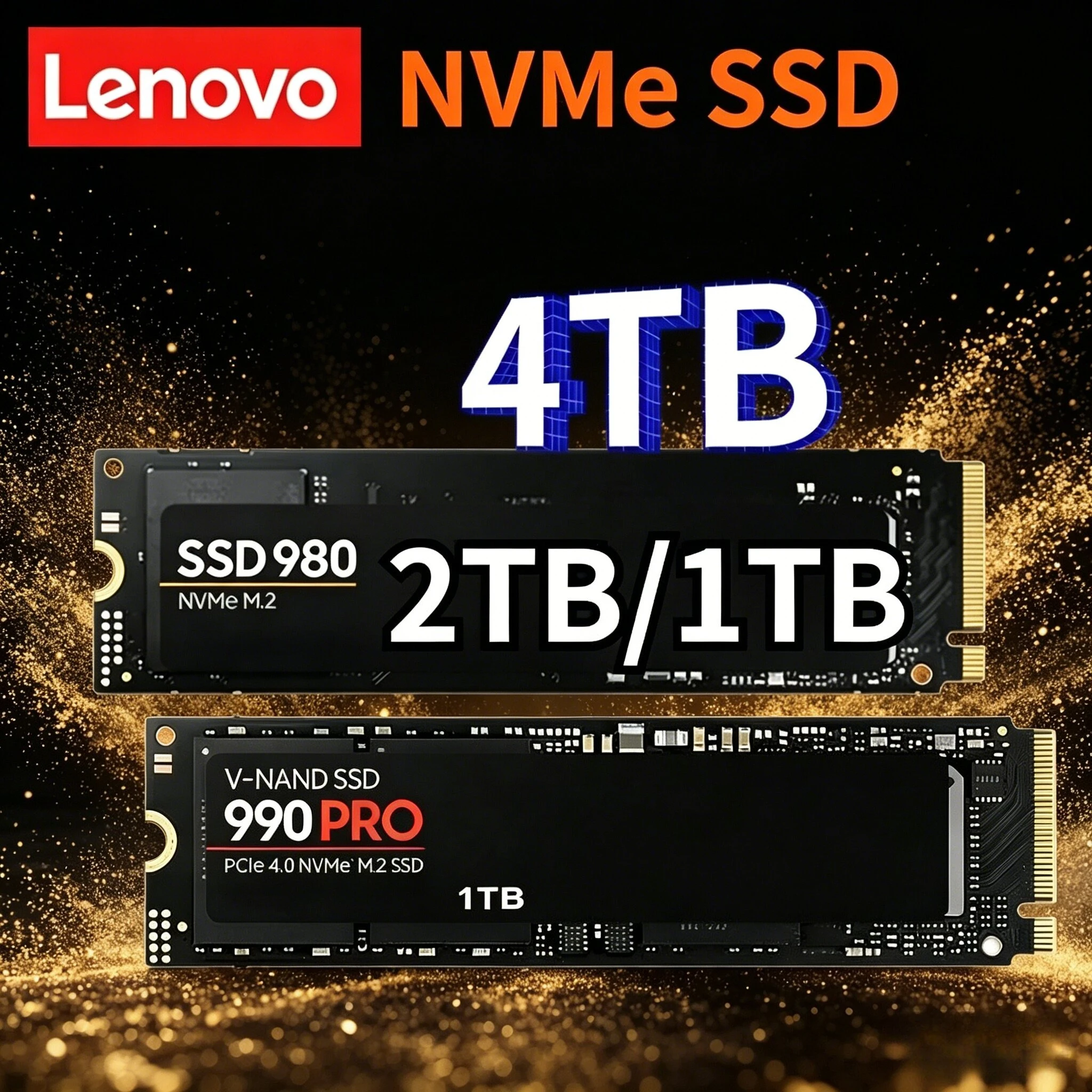 Твердотельный накопитель Lenovo 980Pro/990Pro M2 SSD, 1 ТБ, 2 ТБ, 4 ТБ, PCIe 4.0 NVMe, 7400 МБ/с, подходит для ноутбуков и настольных ПК
Твердотельный накопитель Lenovo 980Pro/990Pro M2 SSD, 1 ТБ, 2 ТБ, 4 ТБ, PCIe 4.0 NVMe, 7400 МБ/с, подходит для ноутбуков и настольных ПК