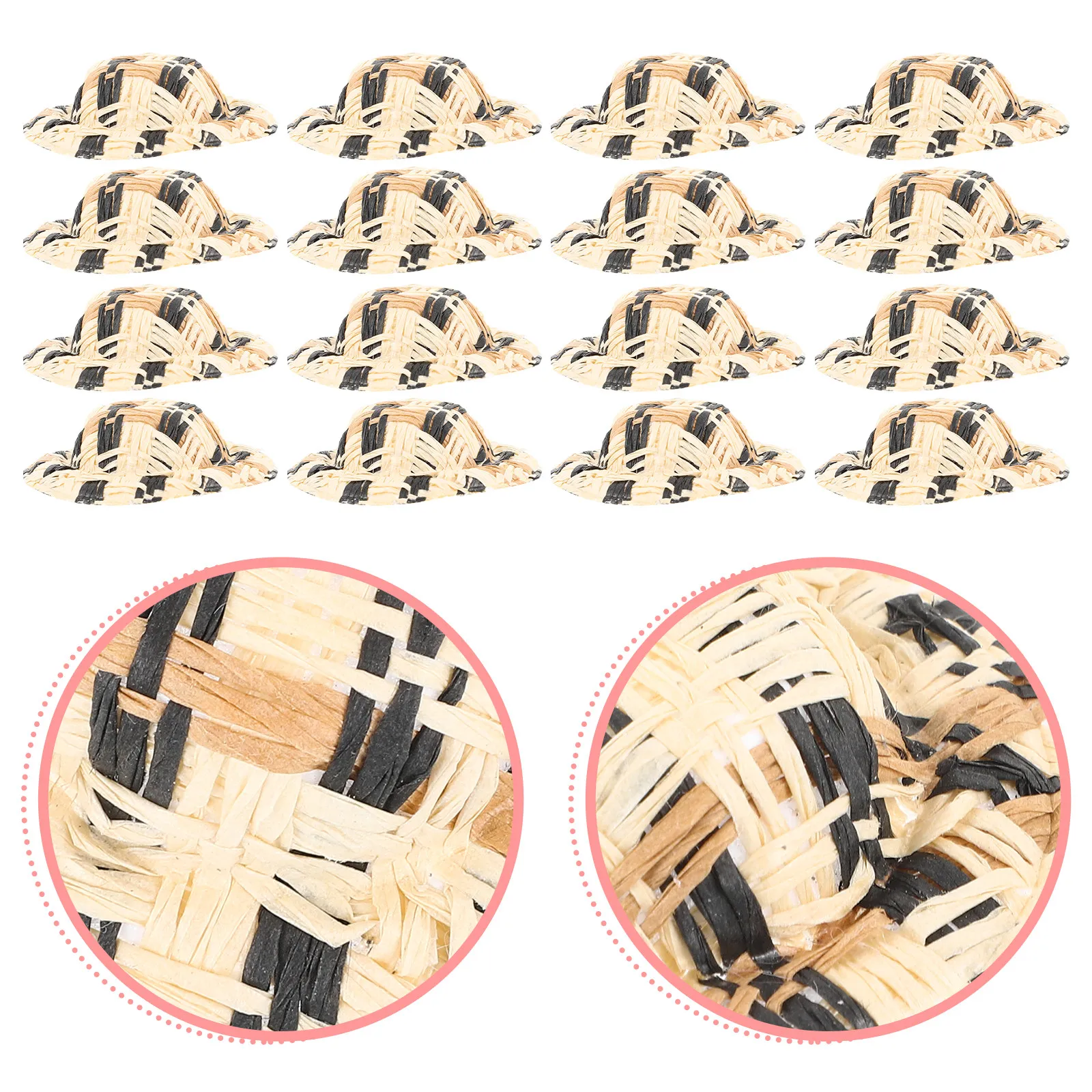 20Pcs Mini Woven Straw Hat Handcrafted Delicate Stitching Decorative Accent for Dollhouse Miniature Scene DIY Craft Photo Prop
20Pcs Mini Woven Straw Hat Handcrafted Delicate Stitching Decorative Accent for Dollhouse Miniature Scene DIY Craft Photo Prop