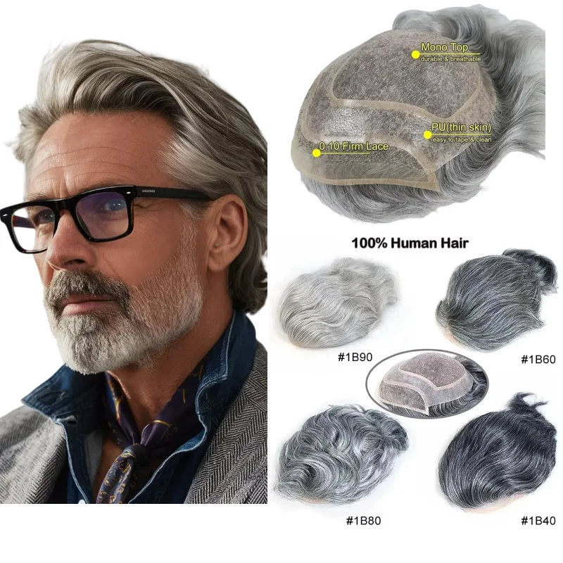 8x10 Inch Hair System Men Human Hair Toupee Mono Base Grey | For Christmas Party Colors 1B80 #4 Festive
8x10 Inch Hair System Men Human Hair Toupee Mono Base Grey | For Christmas Party Colors 1B80 #4 Festive