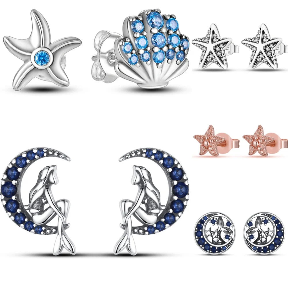 925 Sterling Silver Starfish Ocean Series Stud Earrings Zircon For Women Exquisite Daily Wear Jewelry Accessories Party Gifts
925 Sterling Silver Starfish Ocean Series Stud Earrings Zircon For Women Exquisite Daily Wear Jewelry Accessories Party Gifts