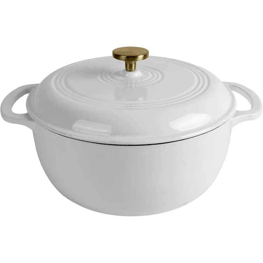5.5 Quart Enameled Cast Iron Dutch Oven with Lid HeavyDuty Cookware for Bread Braising and Stews Dual Handles Oven Safe to 500F
5.5 Quart Enameled Cast Iron Dutch Oven with Lid HeavyDuty Cookware for Bread Braising and Stews Dual Handles Oven Safe to 500F
