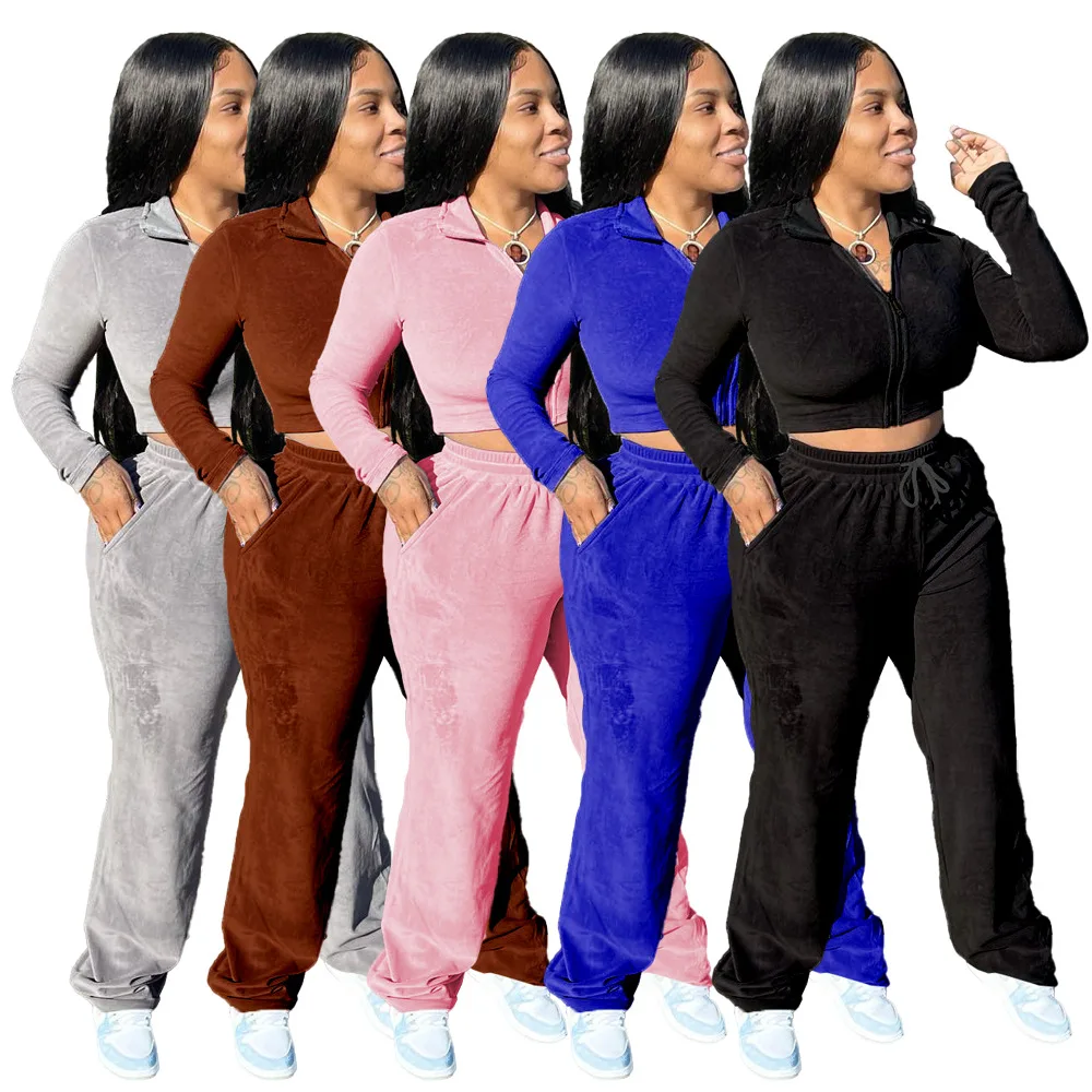 Autumn Winter Ladies Suit Two Piece Korean Cashmere Fashion Solid Color Sports Casual Small Bell Pants Temperament Commuting
Autumn Winter Ladies Suit Two Piece Korean Cashmere Fashion Solid Color Sports Casual Small Bell Pants Temperament Commuting