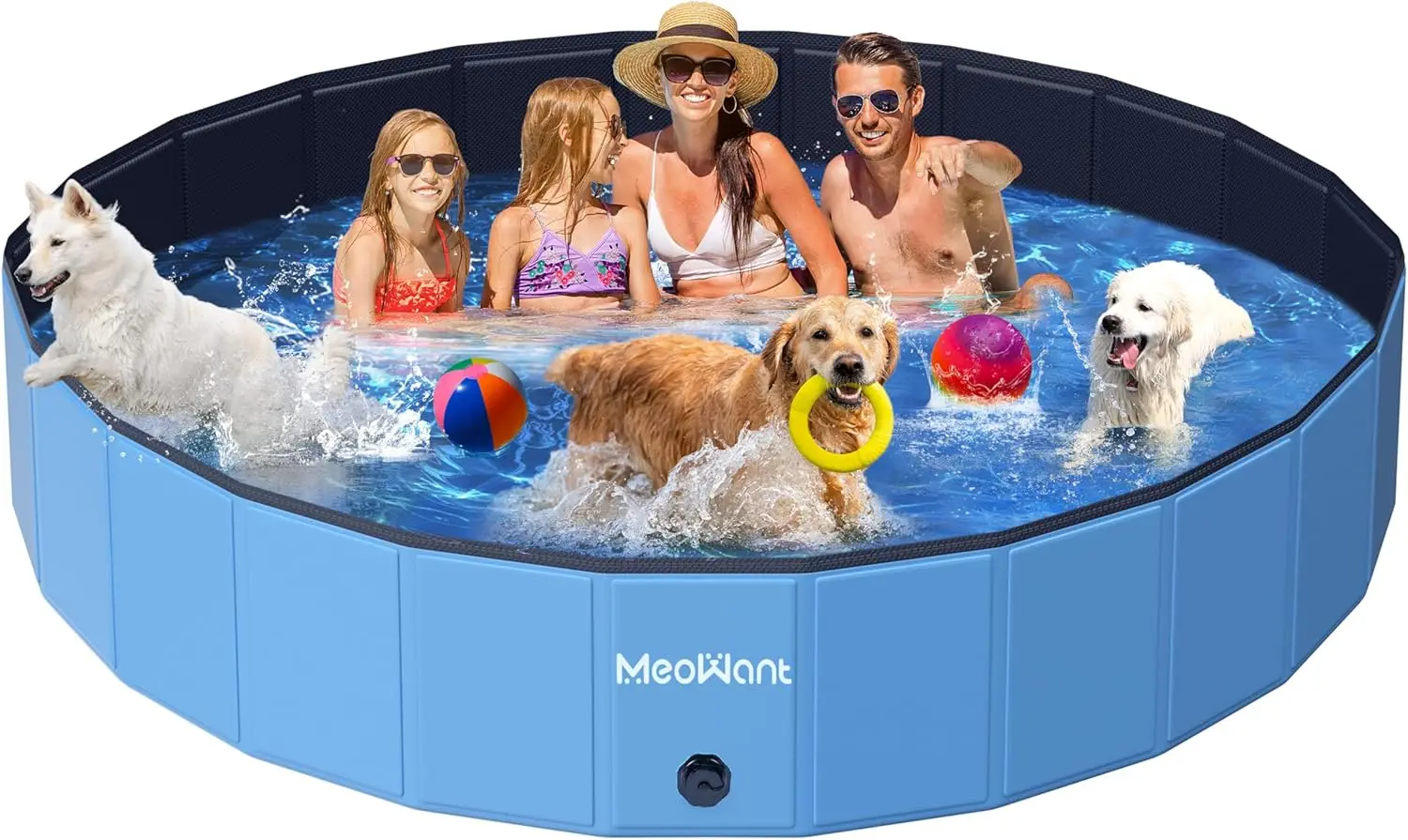 Extra Large Foldable Dog Pool 97'', Hard Plastic Pet Swimming Pool, Collapsible Bath Tub for Large Dogs, Portable Kiddie Pool
Extra Large Foldable Dog Pool 97'', Hard Plastic Pet Swimming Pool, Collapsible Bath Tub for Large Dogs, Portable Kiddie Pool