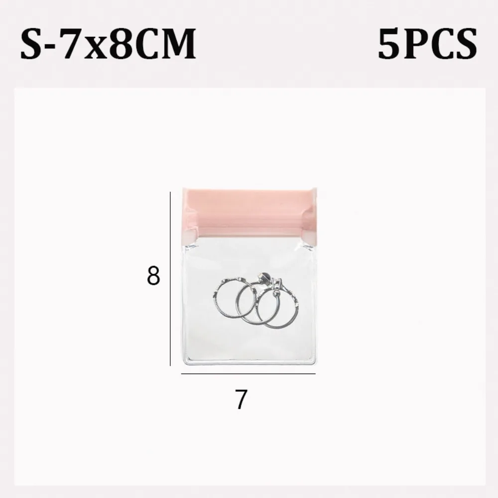 5Pcs Reusable Transparent Jewelry Zip Lock Bags Self Sealing Waterproof Jewelry Pouch Frosted Earring Ring Necklace Organizer
5Pcs Reusable Transparent Jewelry Zip Lock Bags Self Sealing Waterproof Jewelry Pouch Frosted Earring Ring Necklace Organizer