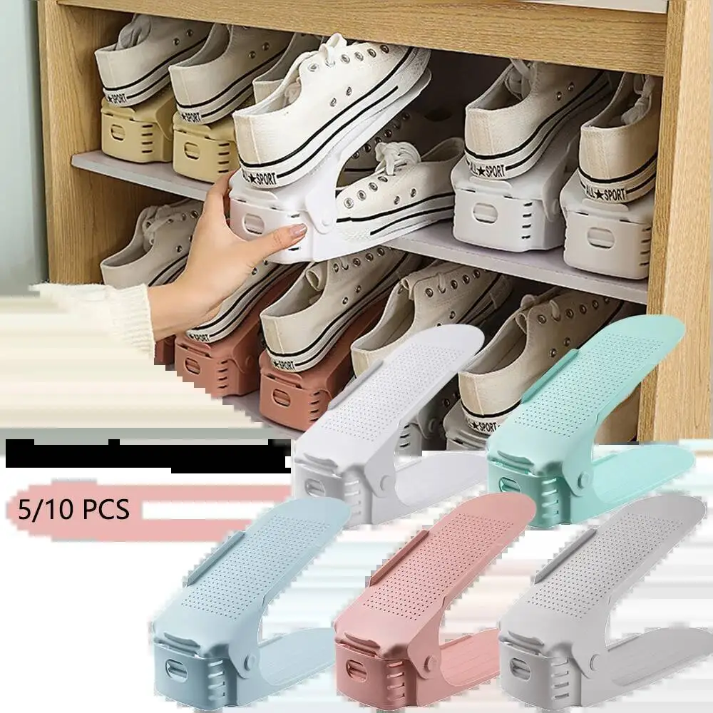 5/10Pcs Adjustable Cabinet Storage Plastic Double-Layer Rack Simple Household One-Piece Shoe Bracket Folding Type
5/10Pcs Adjustable Cabinet Storage Plastic Double-Layer Rack Simple Household One-Piece Shoe Bracket Folding Type