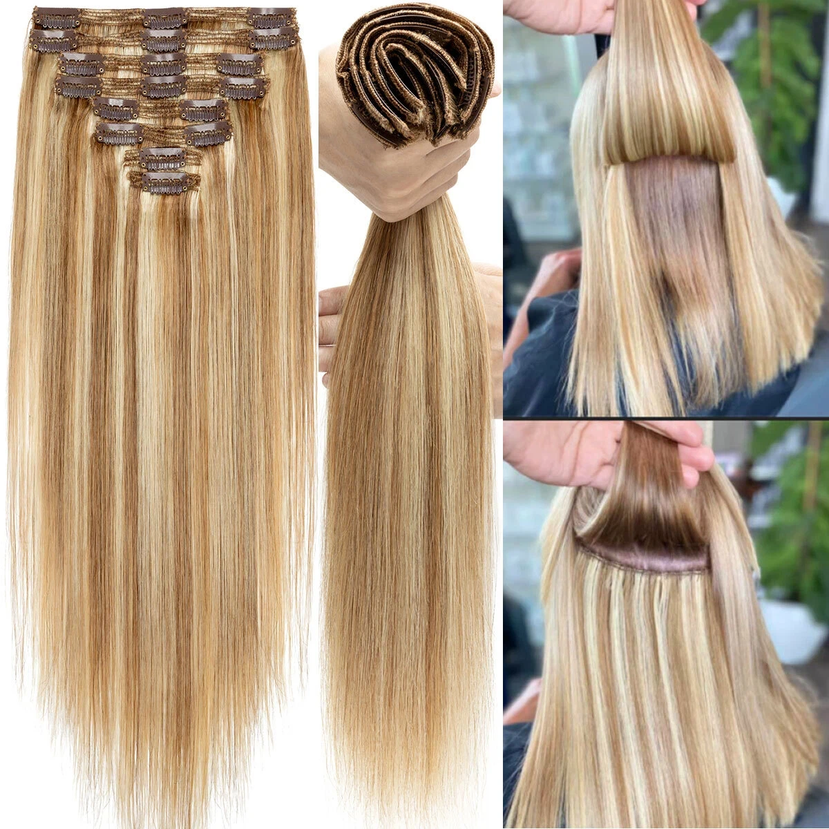 Clip In Hair Extensions 100% Human Hair 7 Pieces Set Straight Weft Custom Altered Color Length Weight
Clip In Hair Extensions 100% Human Hair 7 Pieces Set Straight Weft Custom Altered Color Length Weight