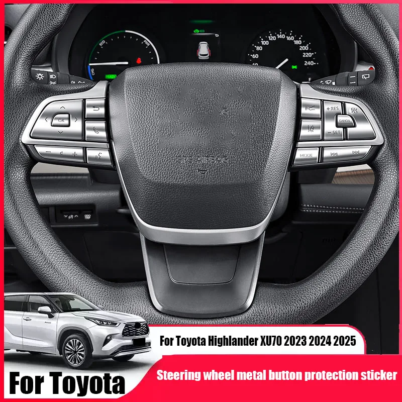 For Toyota Highlander XU70 2022 2023 2024 2025 Steering wheel metal button protection sticker interior protective equipment
For Toyota Highlander XU70 2022 2023 2024 2025 Steering wheel metal button protection sticker interior protective equipment