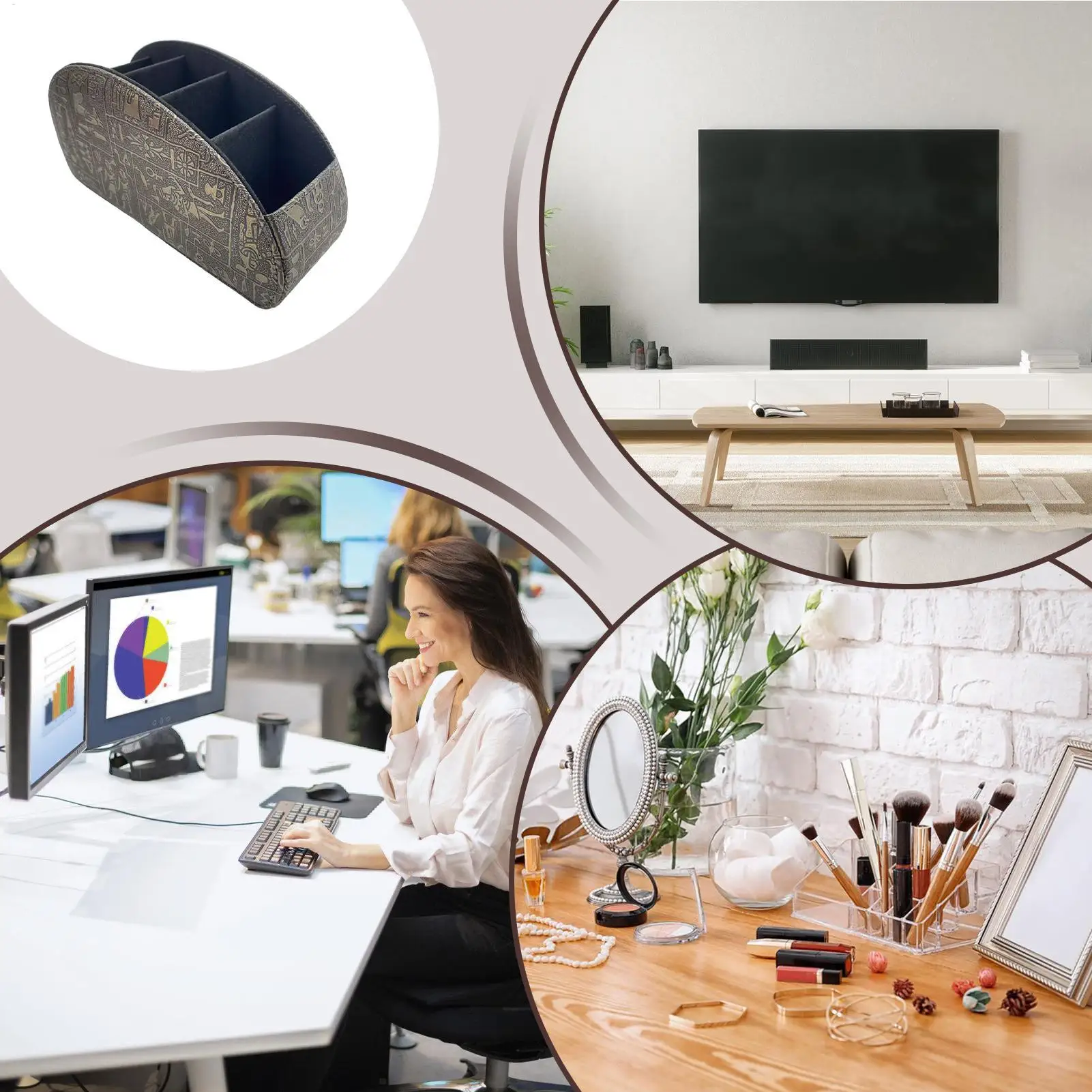 5 Grid Remote Control Holder Pu Leather Organizer Remote Control Phone And Tv Holder Desk Storage Box Cosmetics Brush
5 Grid Remote Control Holder Pu Leather Organizer Remote Control Phone And Tv Holder Desk Storage Box Cosmetics Brush