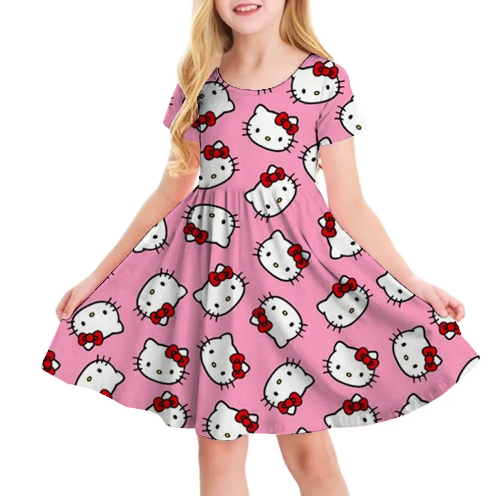 Платье с короткими рукавами для девочек, милая юбка с принтом Kuromi Hello Kitty, новая летняя одежда, оригинальная брендовая одежда, детский сон
Платье с короткими рукавами для девочек, милая юбка с принтом Kuromi Hello Kitty, новая летняя одежда, оригинальная брендовая одежда, детский сон