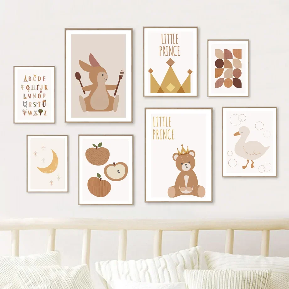 Boho Duck Bear Rabbit Fox Move Mountain Moon Cartoon Alphabet Nursery Art Posters Prints Canvas Wall Pictures Kids Room Decor
Boho Duck Bear Rabbit Fox Move Mountain Moon Cartoon Alphabet Nursery Art Posters Prints Canvas Wall Pictures Kids Room Decor