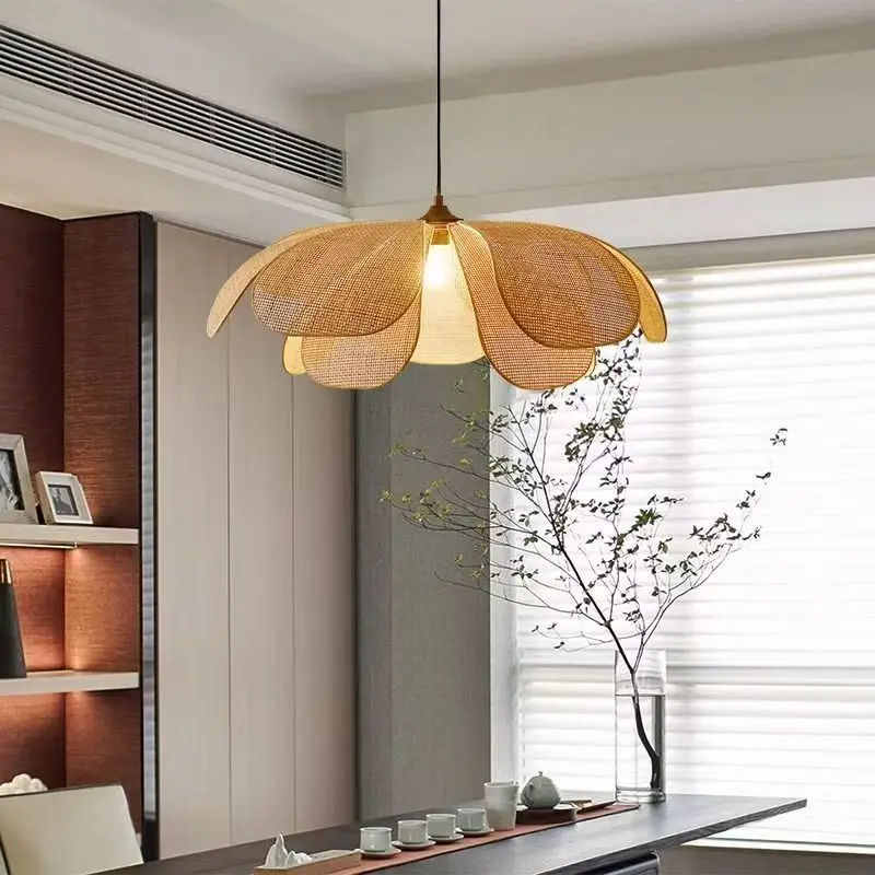 Japanese Style Rattan Woven Petal Pendant Lamp Chandelier For Living Dining Room Bedroom Zen Tea Room Home Decor Lighting Led
Japanese Style Rattan Woven Petal Pendant Lamp Chandelier For Living Dining Room Bedroom Zen Tea Room Home Decor Lighting Led