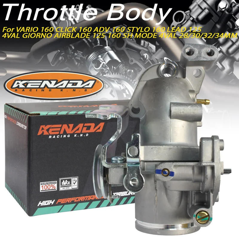 KENADA RACING Throttle Body 28/30/32/34mm For Vario Click Adv Stylo 160 Lead 125 4Val Giorno Airblade 125 160 SH Mode 4Val
KENADA RACING Throttle Body 28/30/32/34mm For Vario Click Adv Stylo 160 Lead 125 4Val Giorno Airblade 125 160 SH Mode 4Val