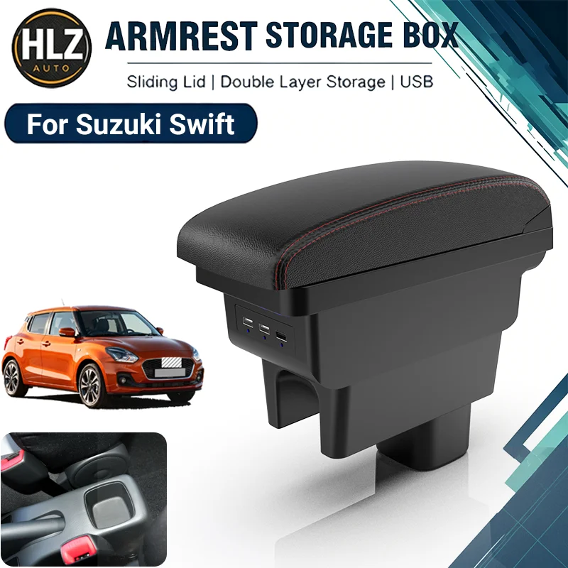 Armrest For Suzuki Swift Car Console Storage Box With USB Interior Design Car Accessories
Armrest For Suzuki Swift Car Console Storage Box With USB Interior Design Car Accessories
