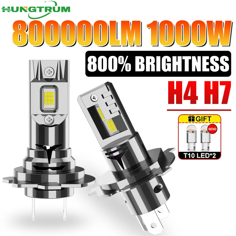 Светодиодные лампы CANBUS H4 H7 для фар, 800000 лм, 1000 Вт, высокая мощность, с вентилятором, Plug and Play, ближний/дальний свет, размер 1:1 галогенной лампы
Светодиодные лампы CANBUS H4 H7 для фар, 800000 лм, 1000 Вт, высокая мощность, с вентилятором, Plug and Play, ближний/дальний свет, размер 1:1 галогенной лампы