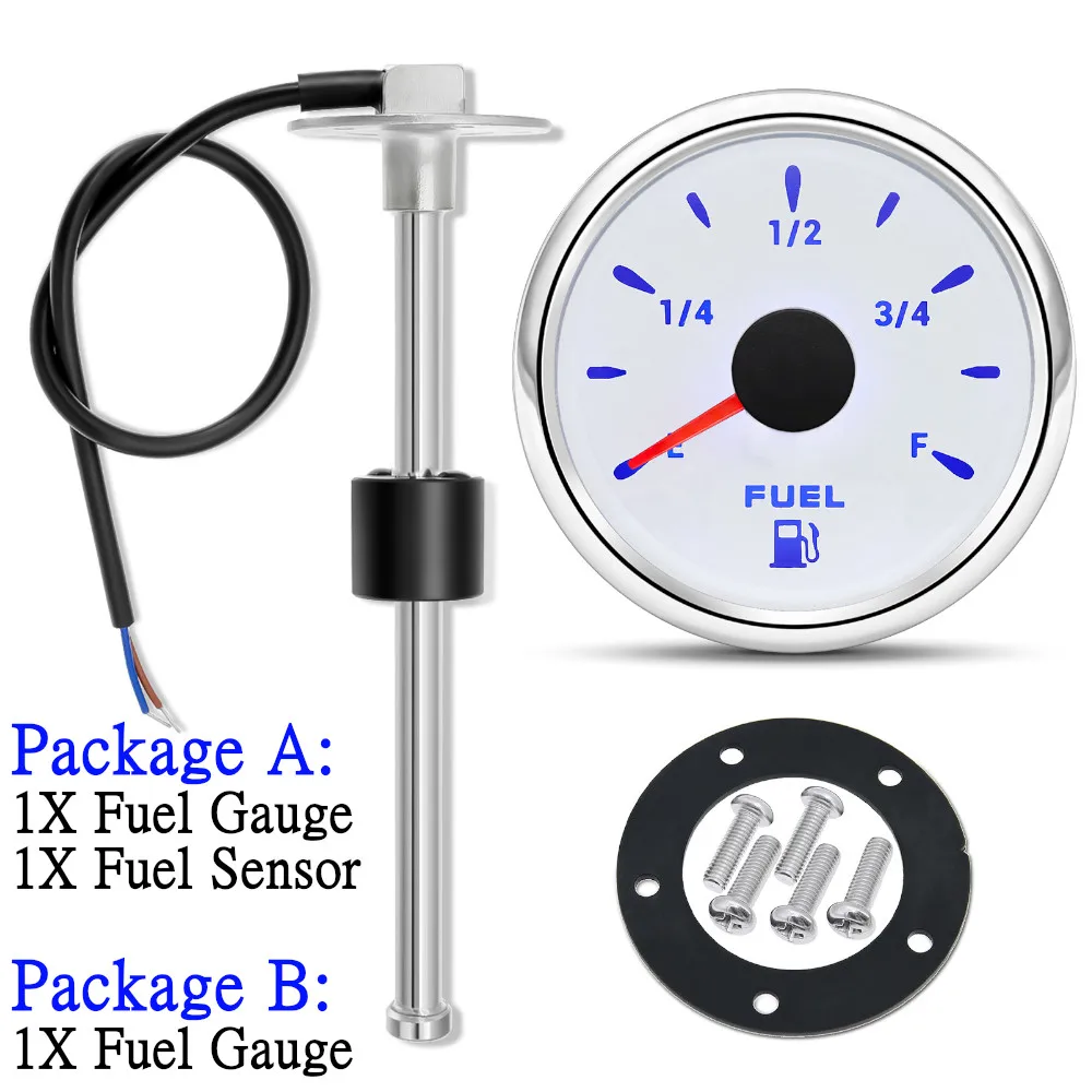 52mm Fuel Tank Level Gauge +0-190 ohm Fuel Level Sensor 100-500mm Fuel Float Sensor Fuel Gauge For Car Boat RV Camper 12V/24V
52mm Fuel Tank Level Gauge +0-190 ohm Fuel Level Sensor 100-500mm Fuel Float Sensor Fuel Gauge For Car Boat RV Camper 12V/24V