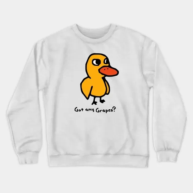 Осенне-зимний стиль Duck — толстовка с юмором, графика «винограп — попросит утки» для модного и тютического образа
Осенне-зимний стиль Duck — толстовка с юмором, графика «винограп — попросит утки» для модного и тютического образа
