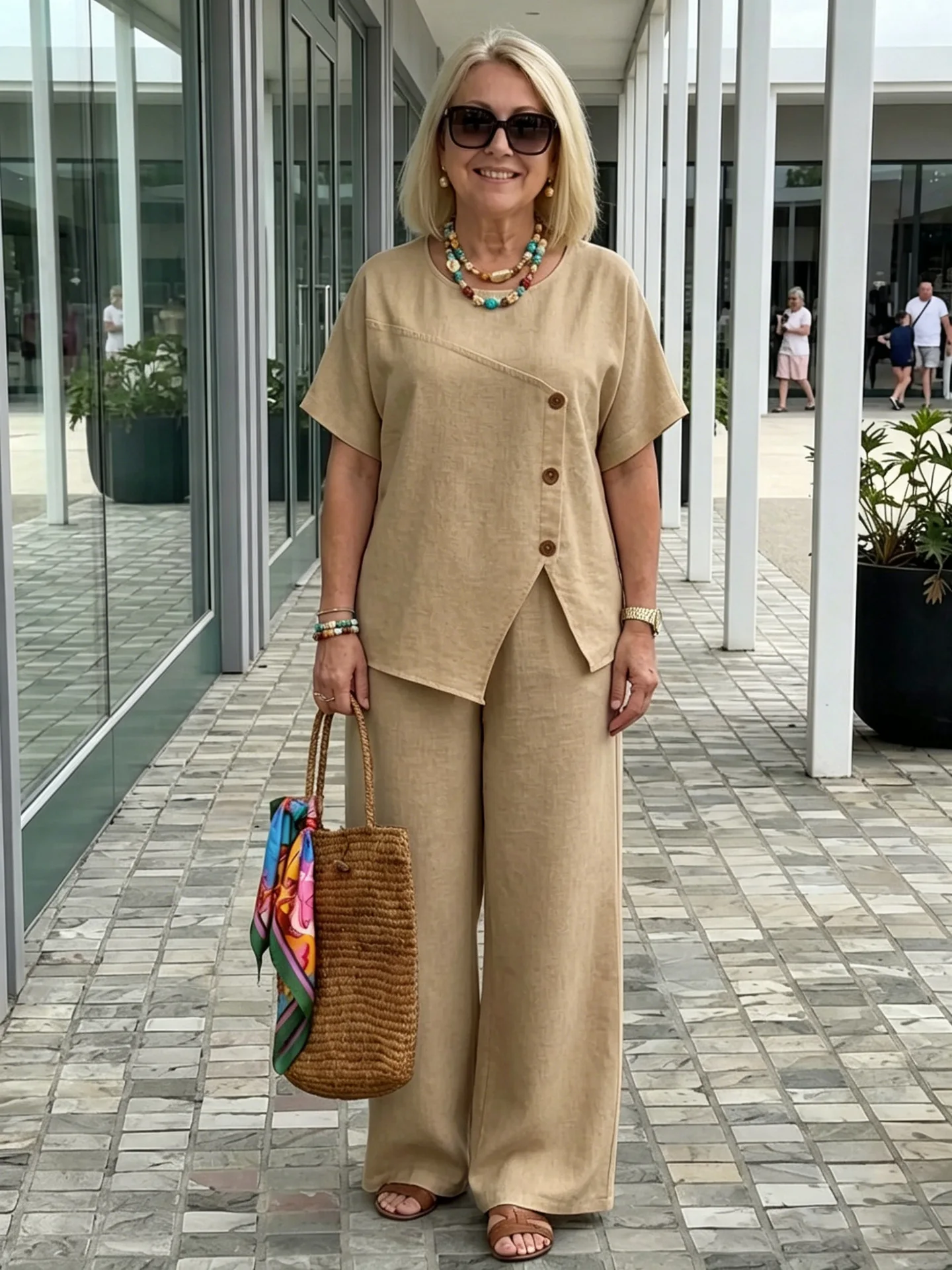 Women's Irregular Hem Trousers Set Summer Elegant Fashion Casual Button Short-sleeved Shirt Loose Casual Trousers Two-piece Set
Women's Irregular Hem Trousers Set Summer Elegant Fashion Casual Button Short-sleeved Shirt Loose Casual Trousers Two-piece Set