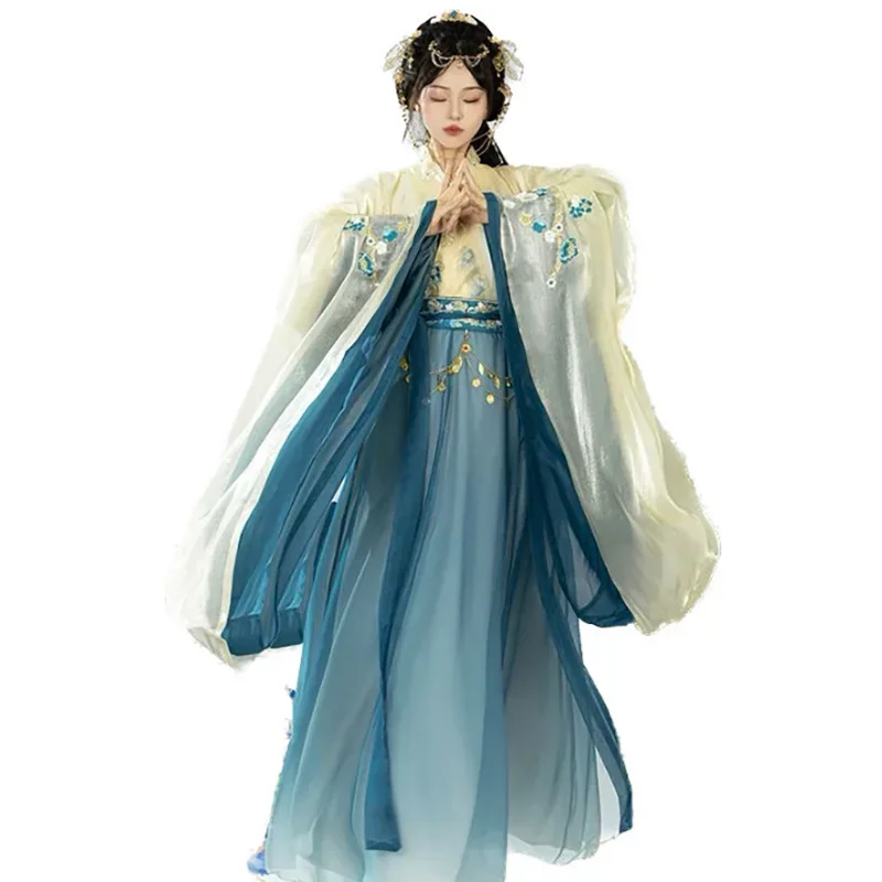 Hanfu Women Chinese Traditional Vintage Embroidery Cosplay Costume Halloween Carnival Cos Costume Hanfu Dress Blue Red For Women
Hanfu Women Chinese Traditional Vintage Embroidery Cosplay Costume Halloween Carnival Cos Costume Hanfu Dress Blue Red For Women