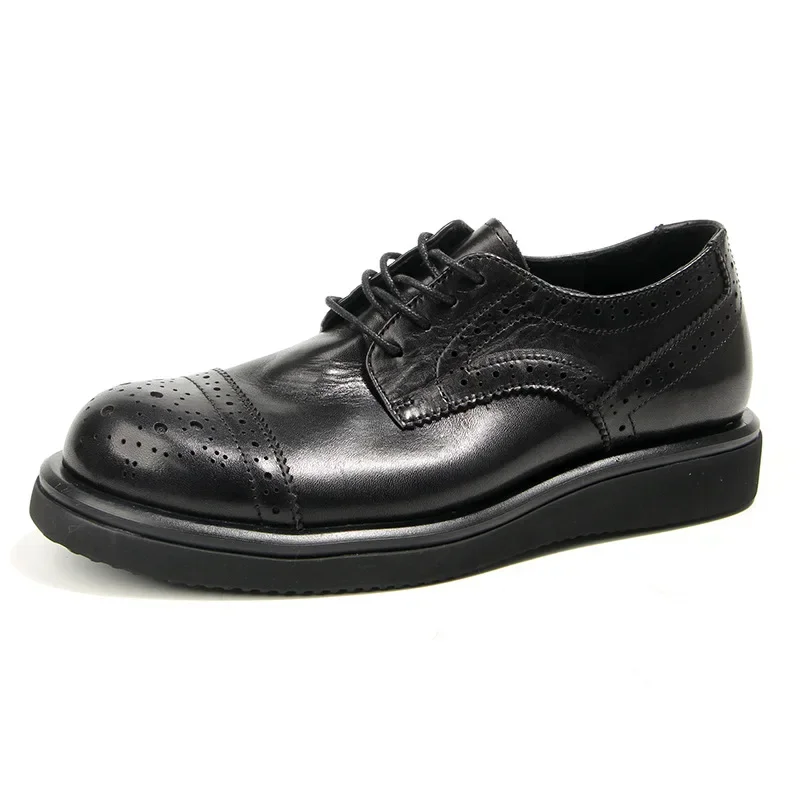 Fashion Highquality Retro Cowhide Brogue Men's Shoes Casual all Genuine Leather Brown black Formal Business Derby Shoes
Fashion Highquality Retro Cowhide Brogue Men's Shoes Casual all Genuine Leather Brown black Formal Business Derby Shoes