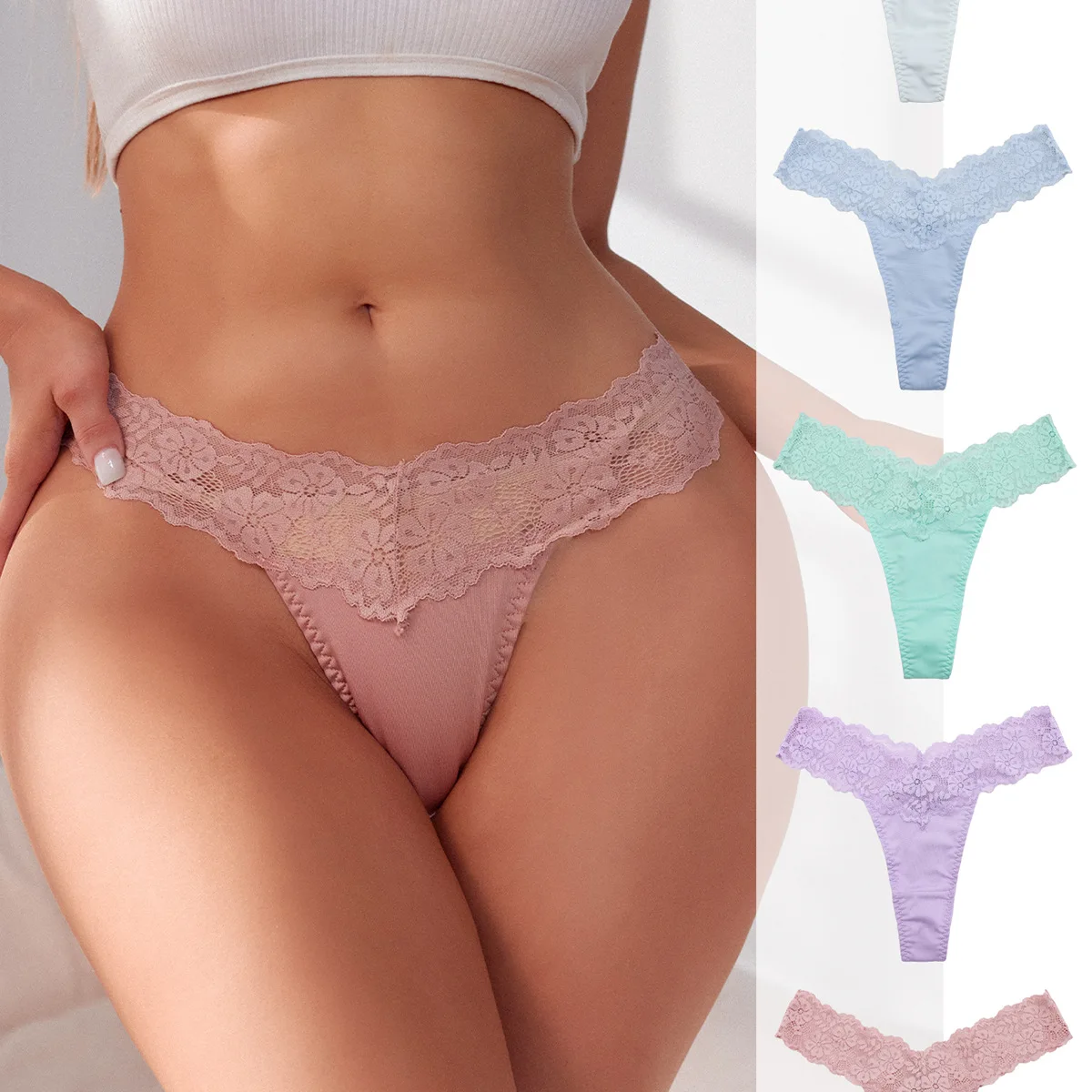 Spring new women's panties lace briefs seamless solid color breathable sexy cross-border hot selling women's panties
Spring new women's panties lace briefs seamless solid color breathable sexy cross-border hot selling women's panties