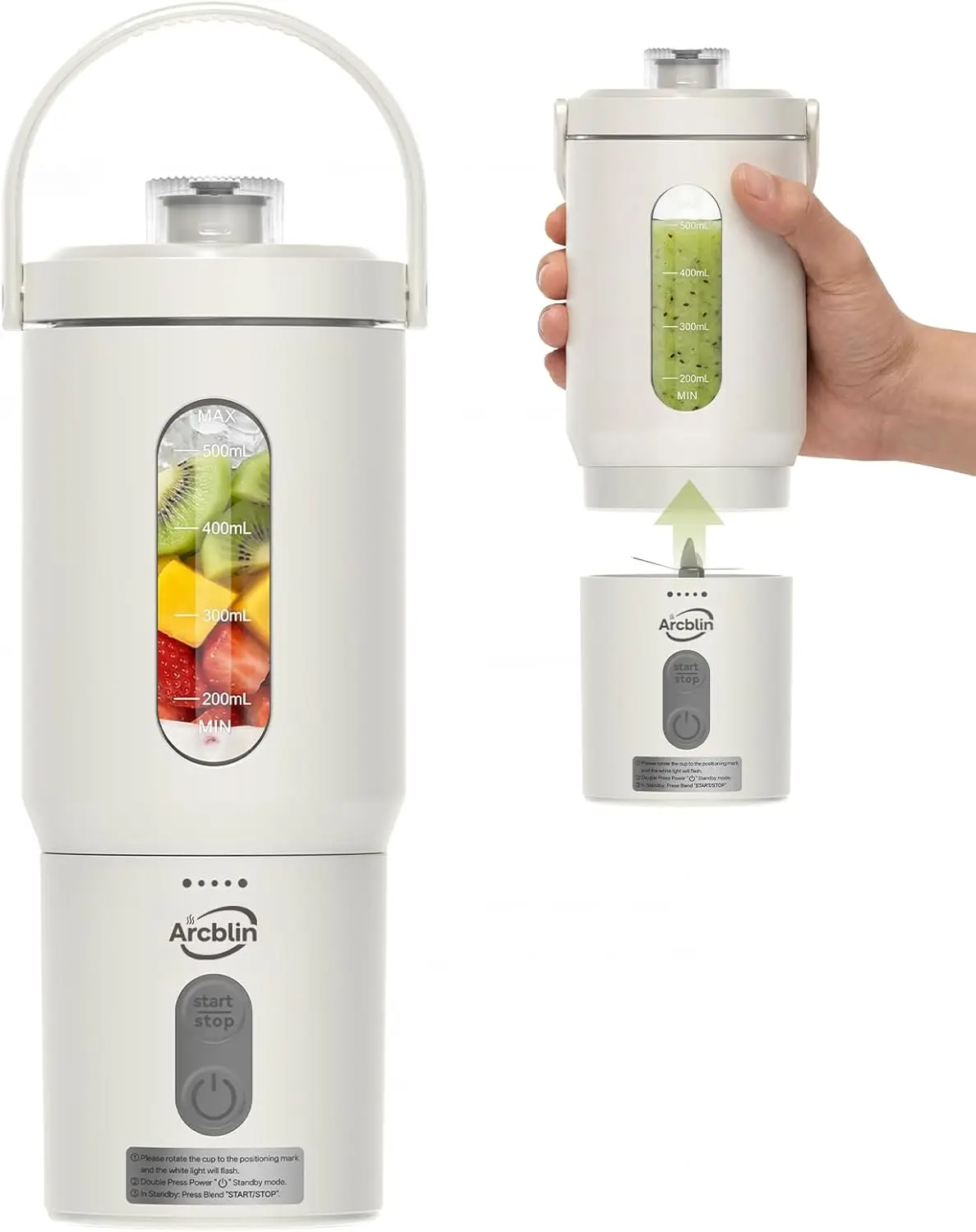 Portable Blender with USB-C, 17oz Detachable Cup, Auto-Shutoff, Dishwasher Safe for Smoothies and Shakes
Portable Blender with USB-C, 17oz Detachable Cup, Auto-Shutoff, Dishwasher Safe for Smoothies and Shakes
