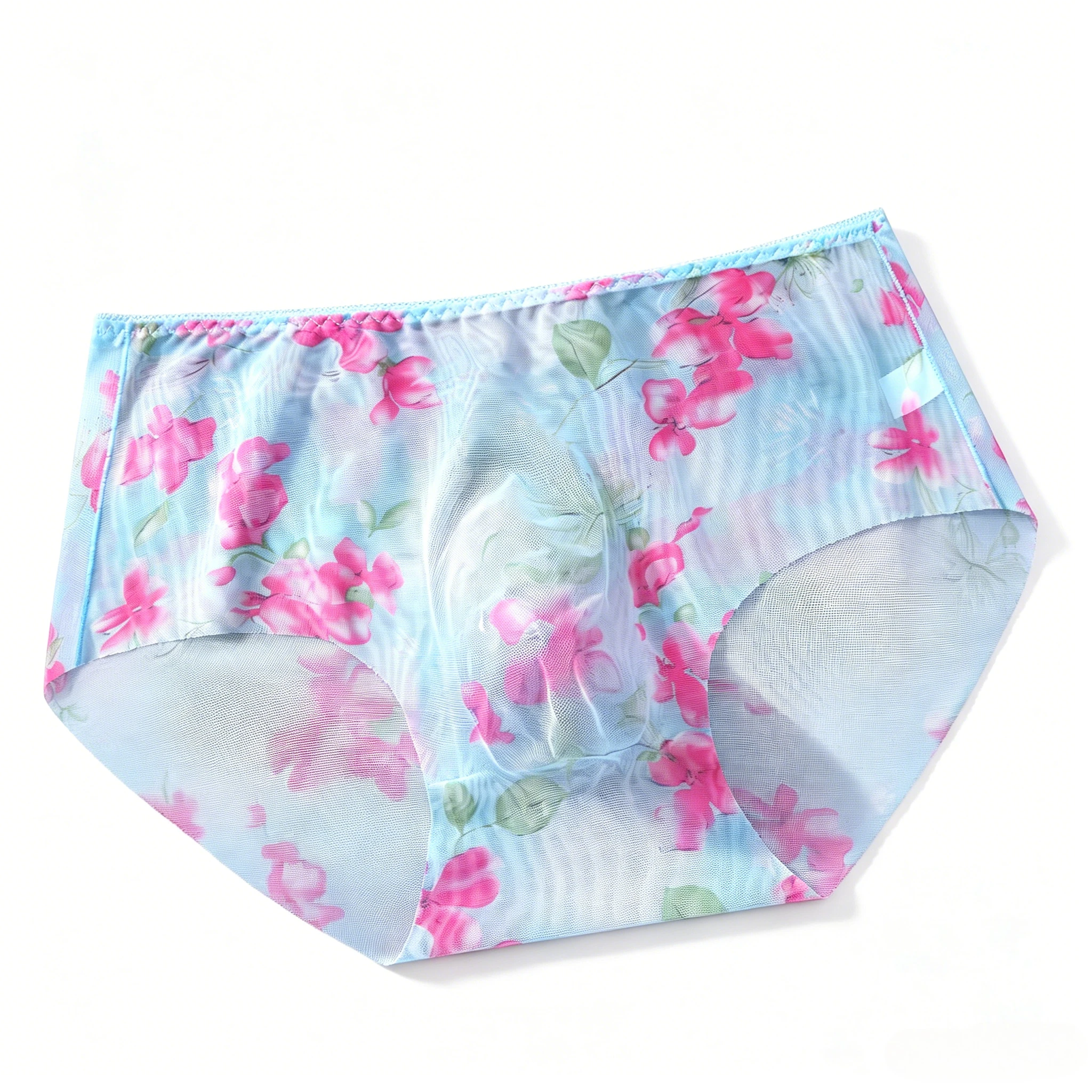 Floral Print Ice Silk Briefs for Men Ultra-Thin Quick-Dry Breathable Summer Underwear Sissy Fashion U Convex Pouch Sheer Trunks
Floral Print Ice Silk Briefs for Men Ultra-Thin Quick-Dry Breathable Summer Underwear Sissy Fashion U Convex Pouch Sheer Trunks