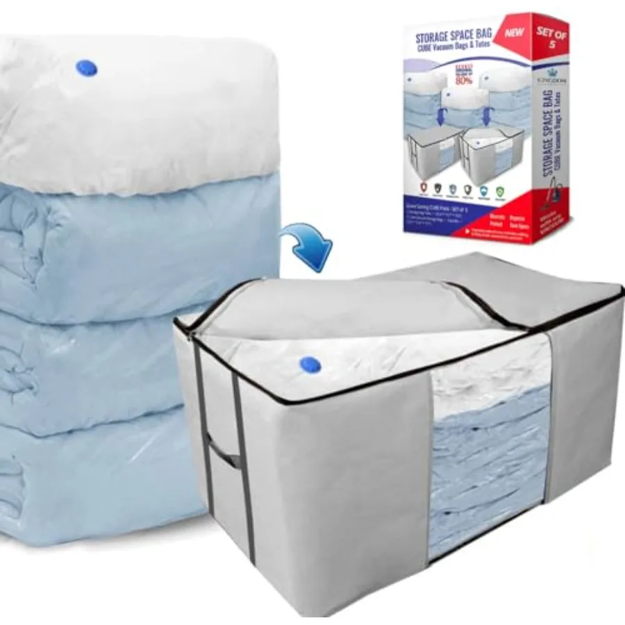Cube Vacuum Storage Bags, Space Saver Bags, Premium Totes with Cubic Vacuum Compression Seal Bags for Clothing and Bedding. Spa
Cube Vacuum Storage Bags, Space Saver Bags, Premium Totes with Cubic Vacuum Compression Seal Bags for Clothing and Bedding. Spa
