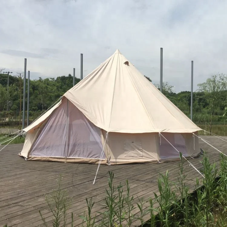 Outdoor Cotton Canvas 5m Bell Tent 1 Piece Single Three Bedrooms & One Living Room Cuckoo Aluminum Pole Light Khaki >3000 Mm
Outdoor Cotton Canvas 5m Bell Tent 1 Piece Single Three Bedrooms & One Living Room Cuckoo Aluminum Pole Light Khaki >3000 Mm