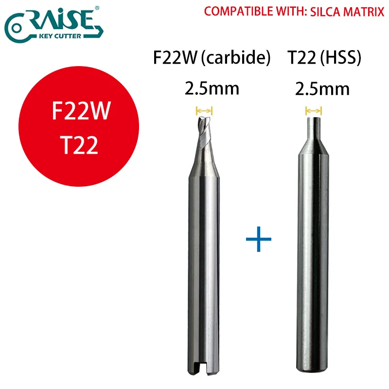 Фреза RAISE, совместимая с станком для нарезки ключей SILCA F22 T22 SILCA Matrix
Фреза RAISE, совместимая с станком для нарезки ключей SILCA F22 T22 SILCA Matrix