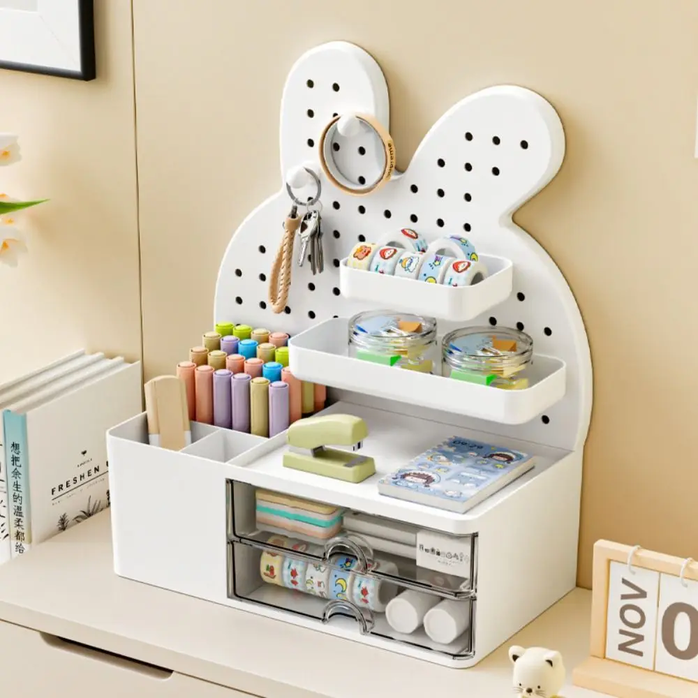 Large Capacity Desktop Organizers with Drawers with 2 Hooks Kawaii Desktop Hole Board Display Stand High Quality Multifunction
Large Capacity Desktop Organizers with Drawers with 2 Hooks Kawaii Desktop Hole Board Display Stand High Quality Multifunction