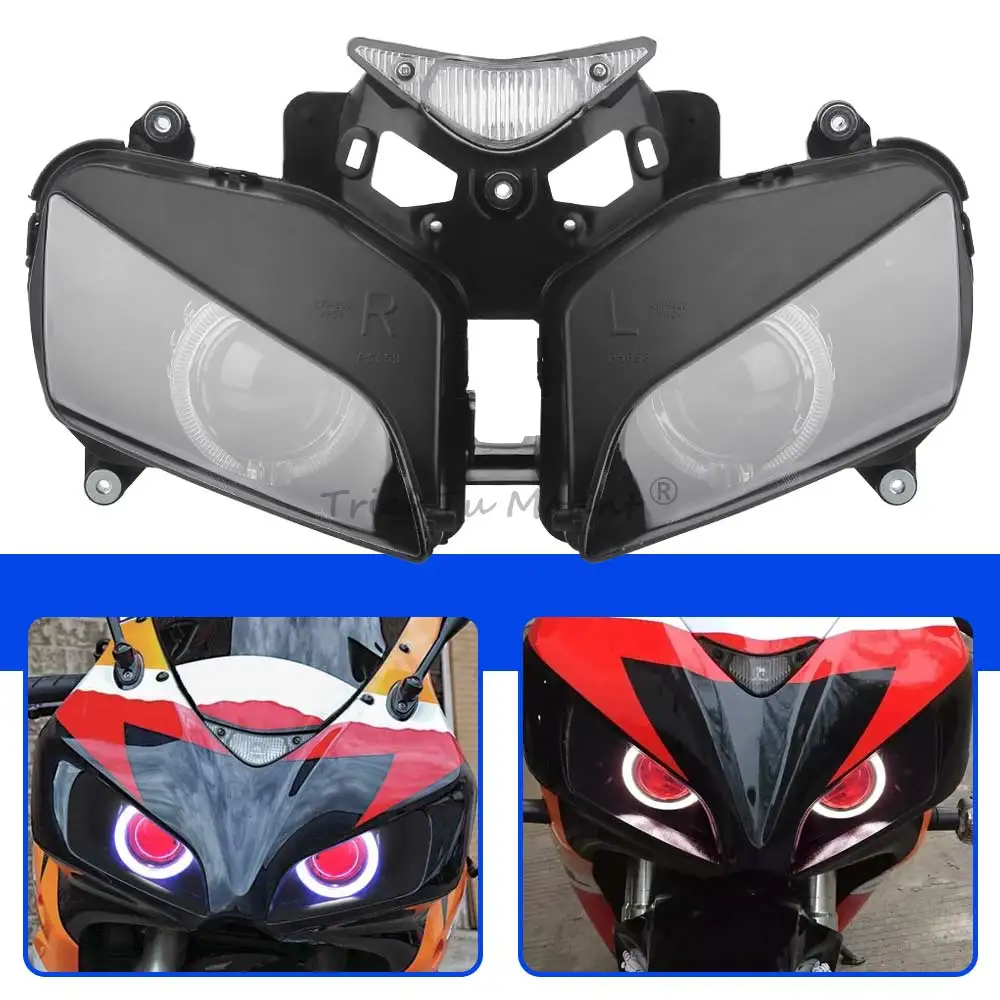 Motorcycle Fully Assembled Headlight Fits For Honda Cbr1000Rr 2004-2007 White Angel Eye Matte Black Housing Clear Lens Headlight
Motorcycle Fully Assembled Headlight Fits For Honda Cbr1000Rr 2004-2007 White Angel Eye Matte Black Housing Clear Lens Headlight