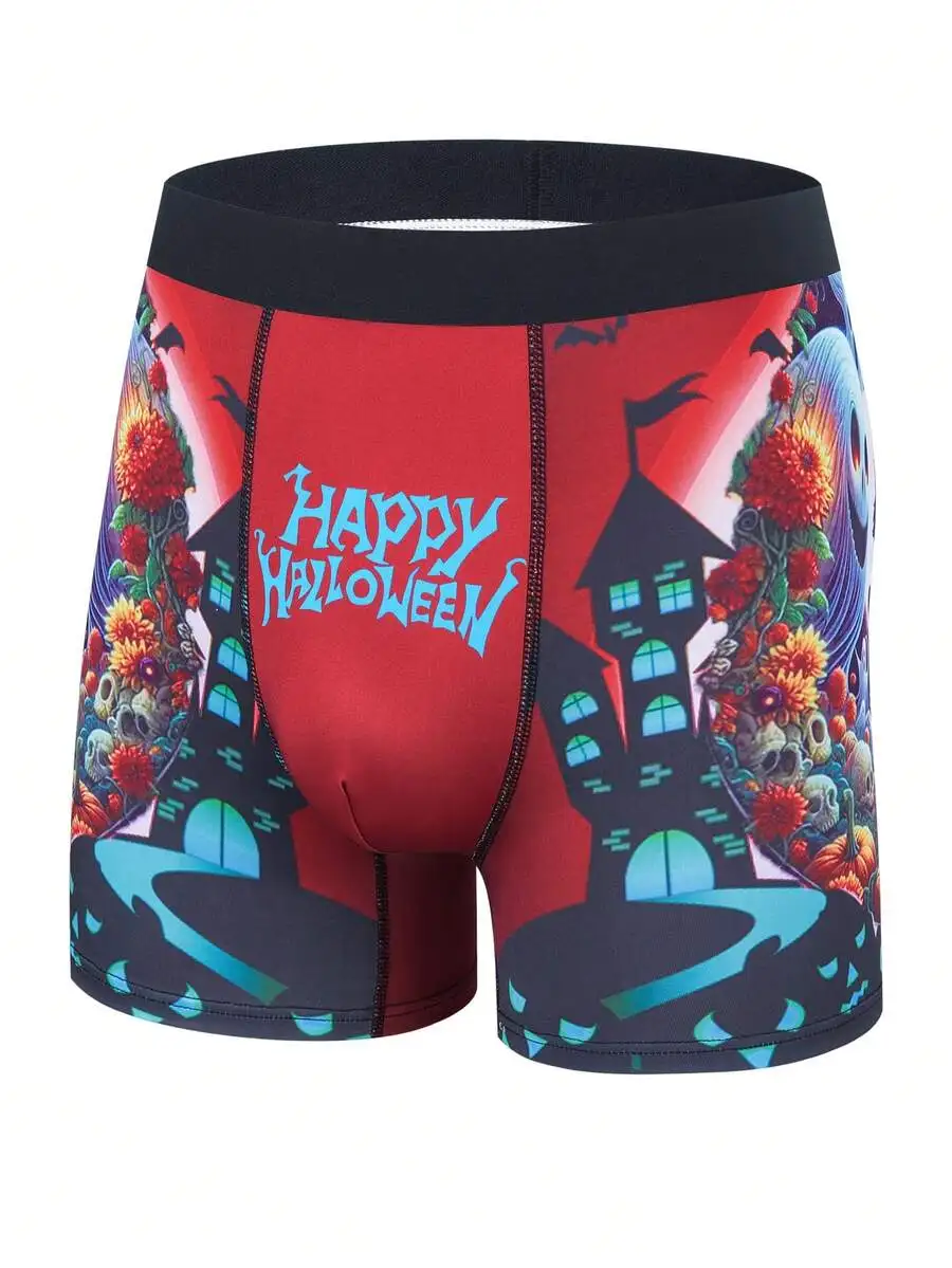 Mens Halloween Print Slim Fit Boxer Briefs With Happy Halloween Lettering
Mens Halloween Print Slim Fit Boxer Briefs With Happy Halloween Lettering