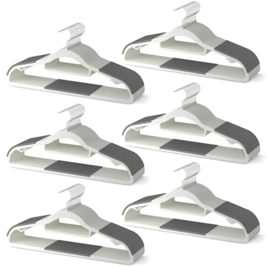 60 Pack Heavy Duty Plastic Hangers Non Slip Clothes Hangers with Rubber Pads and 360° Hook - Thin Space Saving Hanger Closet Or
60 Pack Heavy Duty Plastic Hangers Non Slip Clothes Hangers with Rubber Pads and 360° Hook - Thin Space Saving Hanger Closet Or
