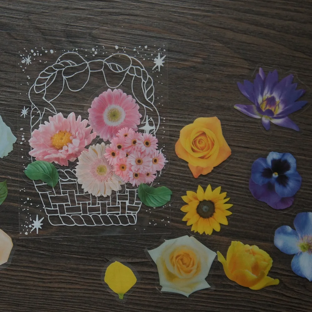40pcs Picked Flowers In A Basket Style PVC Sticker Scrapbooking DIY Gift Packing Label Decoration Tag
40pcs Picked Flowers In A Basket Style PVC Sticker Scrapbooking DIY Gift Packing Label Decoration Tag