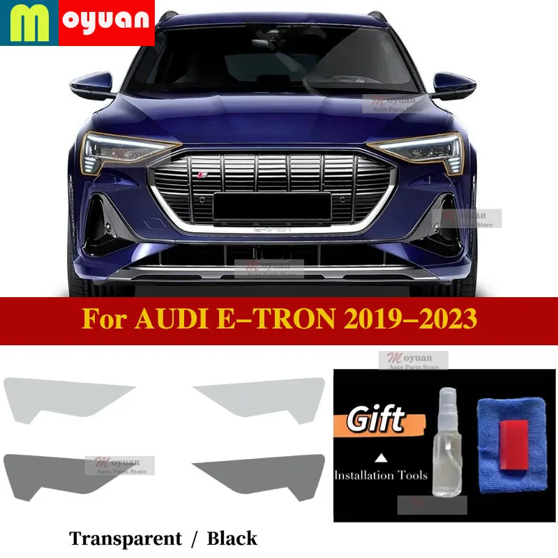 Защитная пленка для фар AUDI E-TRON 2019-2023, прозрачная черная TPU пленка для передних фар, внешняя наклейка, автомобильные аксессуары
Защитная пленка для фар AUDI E-TRON 2019-2023, прозрачная черная TPU пленка для передних фар, внешняя наклейка, автомобильные аксессуары