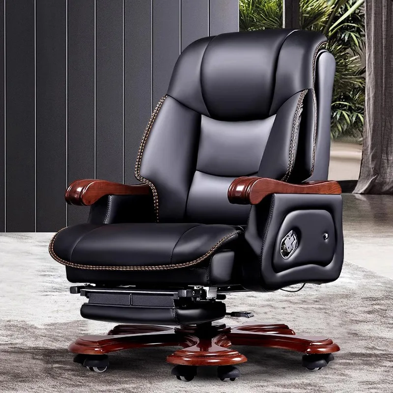 Luxury high-back leather executive office chair with massage function Ergonomic design Solid wood frame 3A explosion
Luxury high-back leather executive office chair with massage function Ergonomic design Solid wood frame 3A explosion