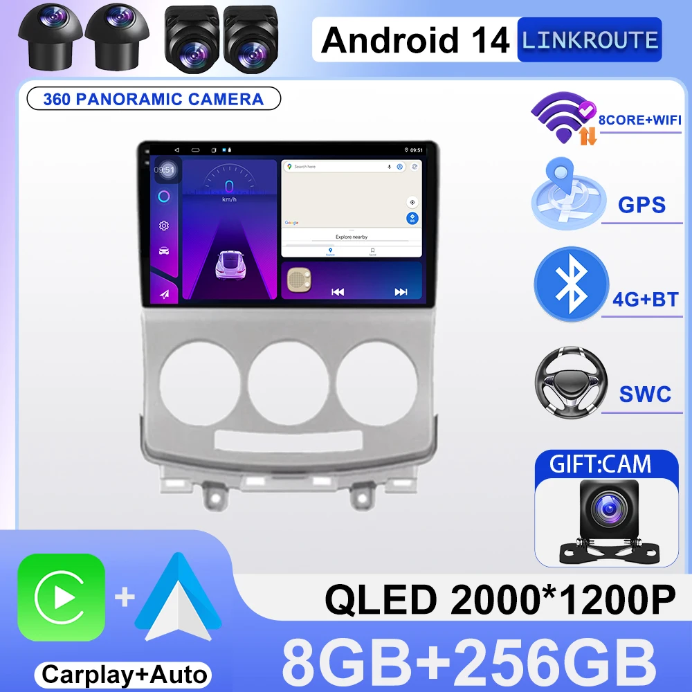 Android 14 Carplay Auto 2K Screen Car Radio BT Multimedia Player For MAZDA 5 2005 - 2010 DSP Autoradio GPS Stereo 2din Head Unit
Android 14 Carplay Auto 2K Screen Car Radio BT Multimedia Player For MAZDA 5 2005 - 2010 DSP Autoradio GPS Stereo 2din Head Unit