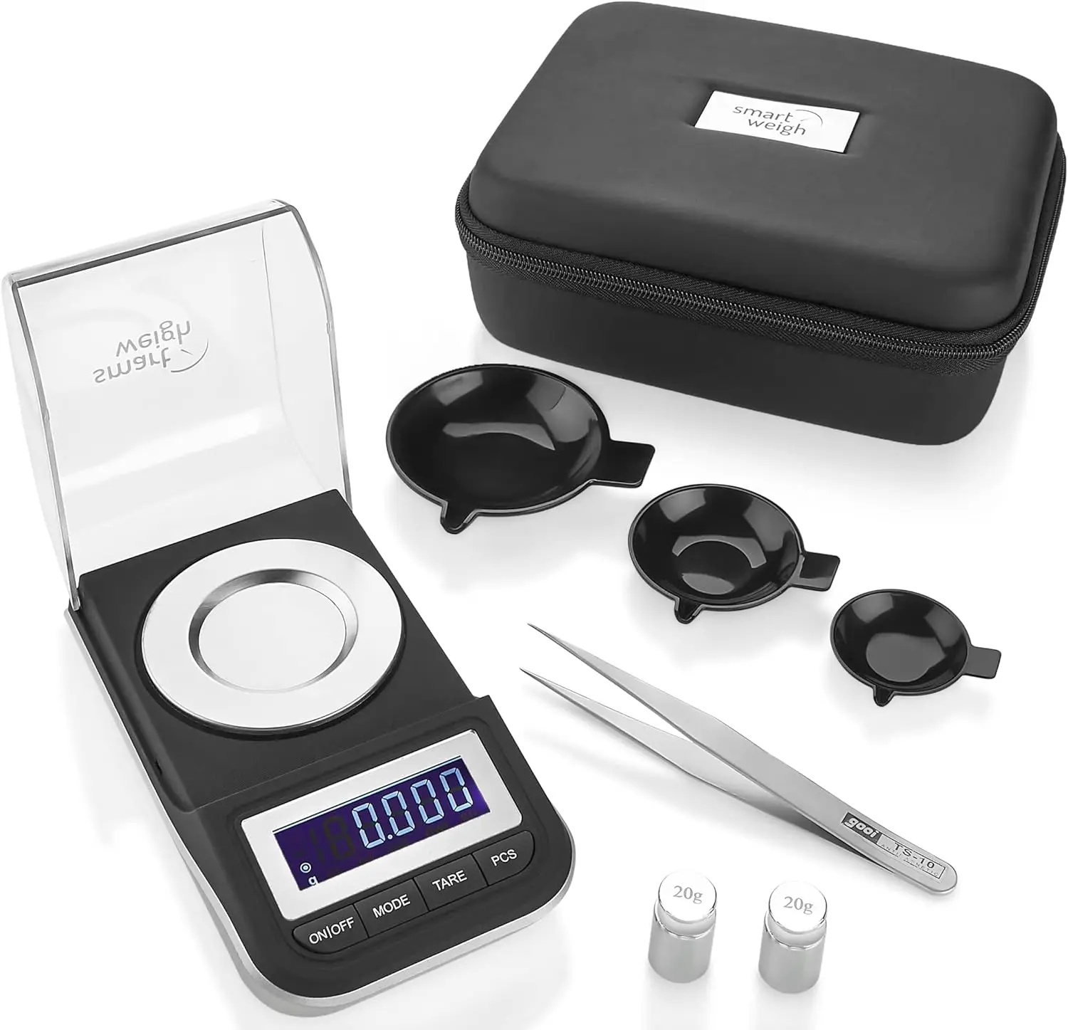 50g 0 001g Digital Milligram Scale Tweezers Calibration Weights Three Pans Case
50g 0 001g Digital Milligram Scale Tweezers Calibration Weights Three Pans Case