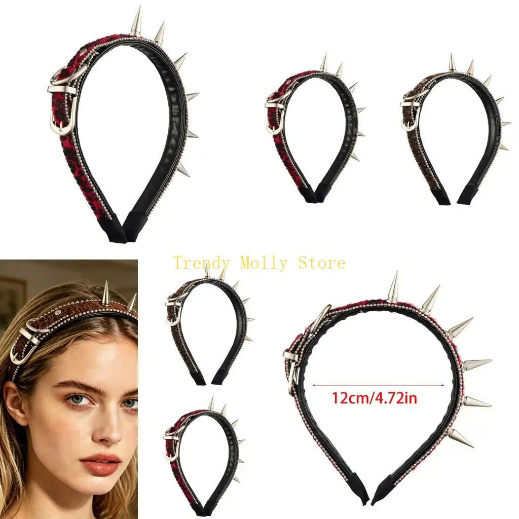 N5KB Subcultural Rivets Studded HairBand Cosplay Costume Headband For Women Teens Girl
N5KB Subcultural Rivets Studded HairBand Cosplay Costume Headband For Women Teens Girl