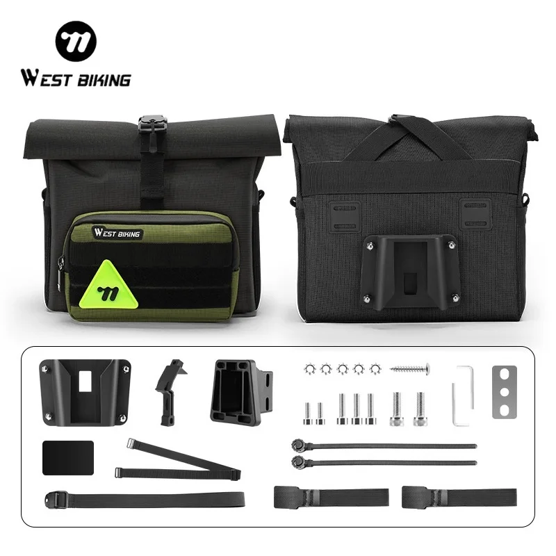 WEST BIKING Bike Handlebar Bag 3.3L Quick Release For Brompton Folding Bike Front Tube Basket Bag With MOLLE System Urban Cyclin
WEST BIKING Bike Handlebar Bag 3.3L Quick Release For Brompton Folding Bike Front Tube Basket Bag With MOLLE System Urban Cyclin